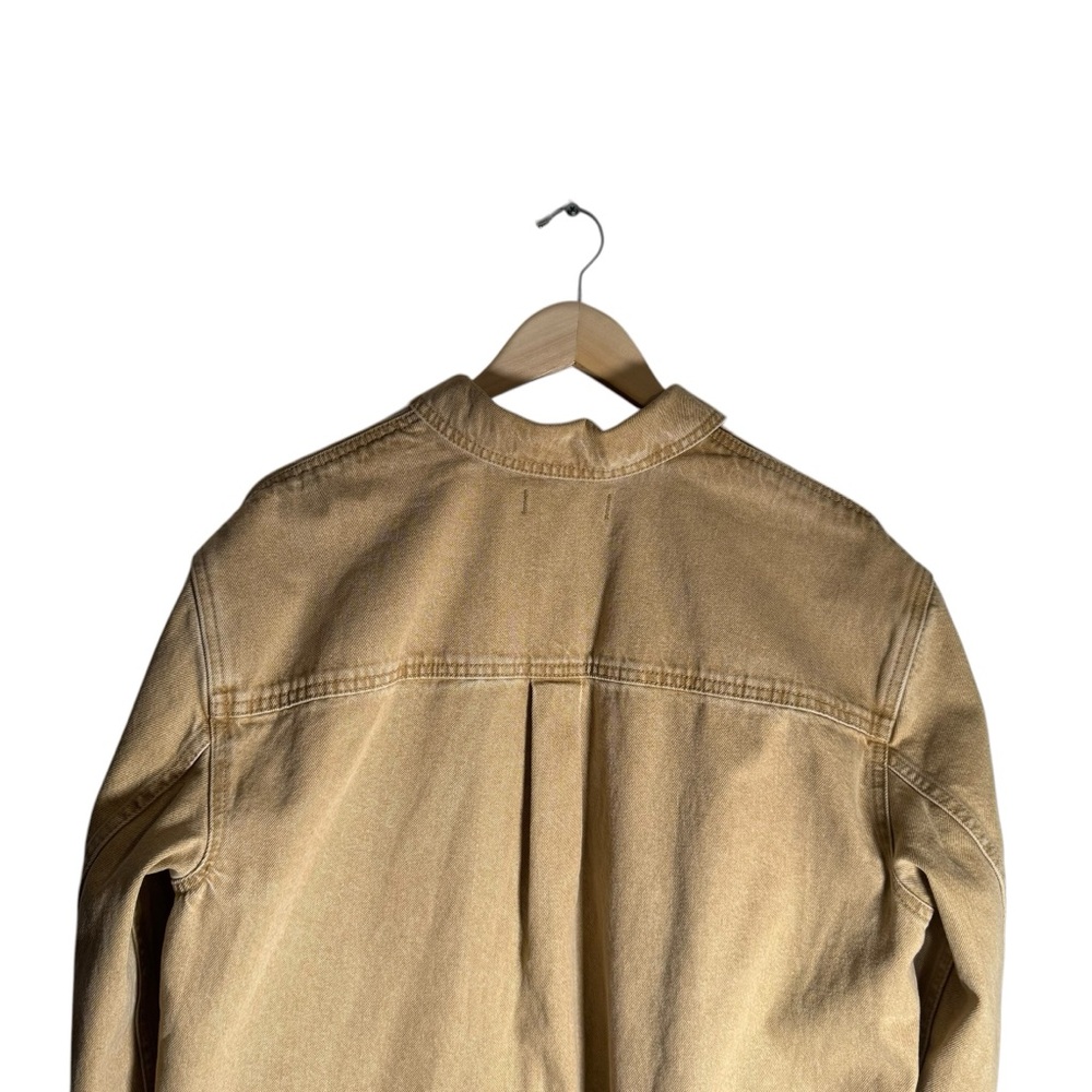 Madewell Tan Denim Shirt-Jacket Botanical Yarn-Dye Edition Chic Size Large - Picture 6 of 8